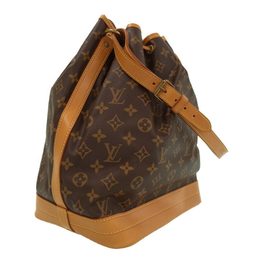 Louis Vuitton Noe Shoulder Leather Brown Bag Monogram